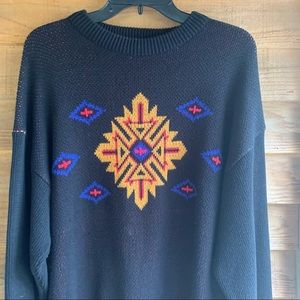 Vintage Generra Aztec Native 100% Cotton Sweater